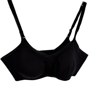 Honeylove Cross Over Bra Size XL (38 D/E) Wireless Padded Adjustable Black Nylon